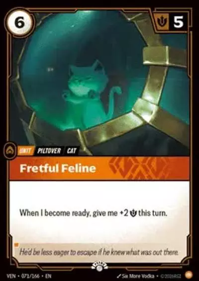 Fretful Feline - VEN-071-p - Promotional Cards - Riftbound card